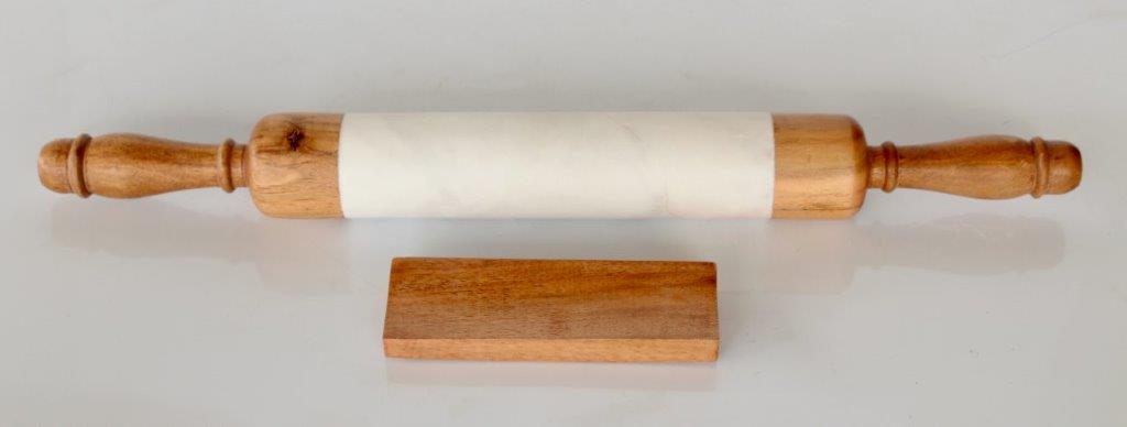 Wood & Marble Rolling Pin